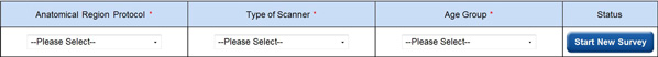 Screen shot from NDRL Database - 'Start new suvey'