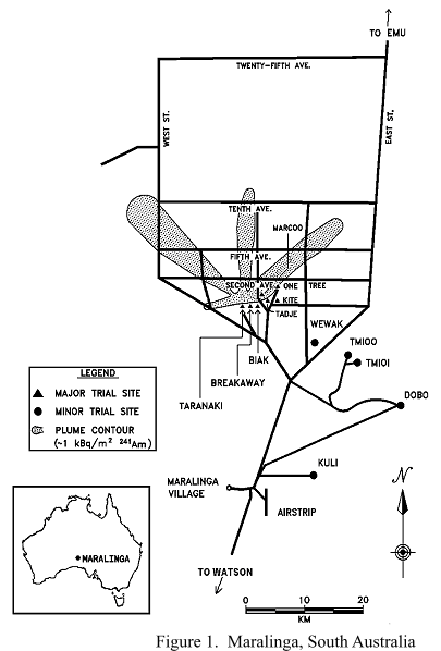 Maralinga site map