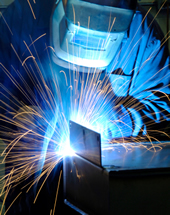 welder in protective clothing
