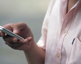 Mobile phone in use