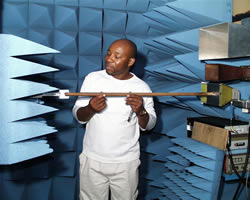 Technician doing EMR calibration