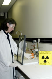 Technician working in Radiopharmaceutical Services