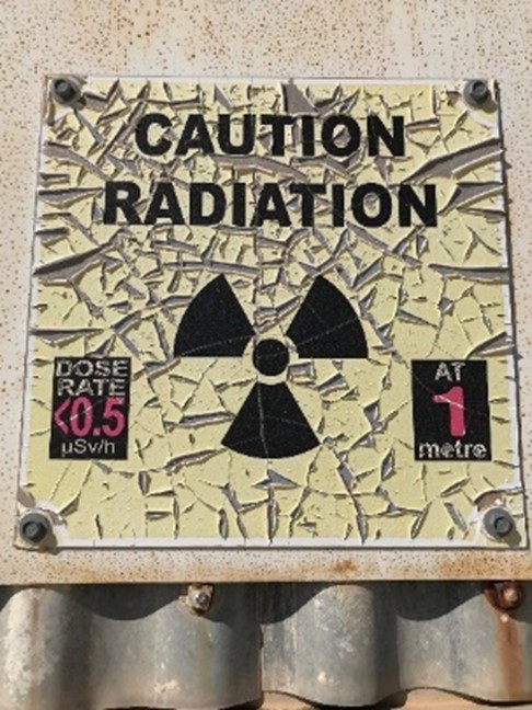 An image that says 'caution radiation'