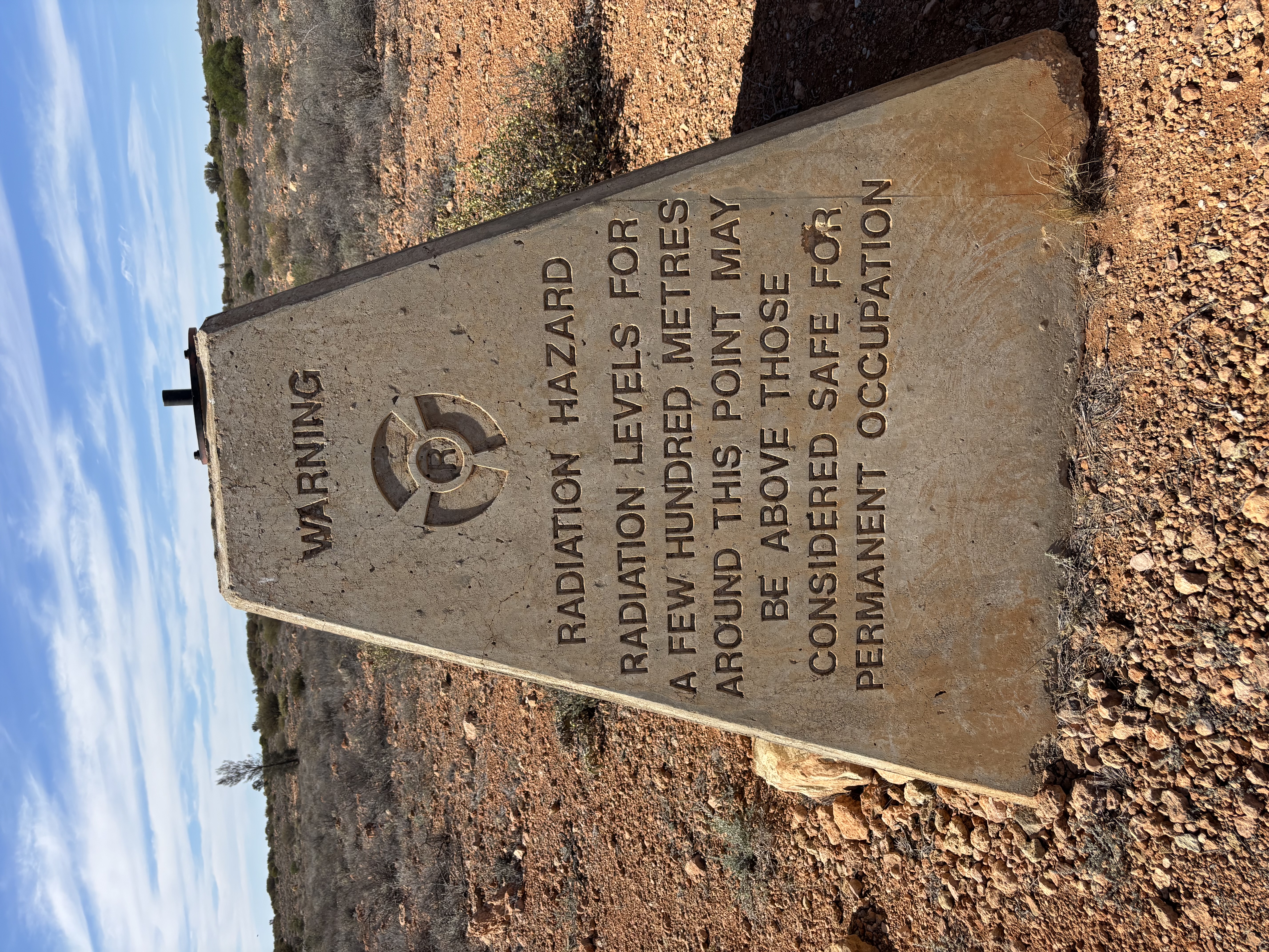 Photo of radiation hazard stone 