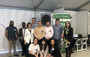 ACDS director Rhonda Brown with Uni Melb students