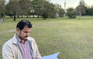 Dr Chhavi Bhatt conducting measurement survey in the environment