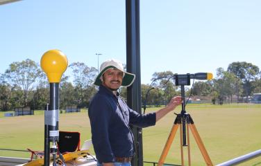 Dr Chhavi Bhatt is with a new spectrum analyser that can measure radio waves in the 24 -30 GHz range