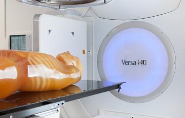 new linear accelerator also known as linac with dummy or phantom