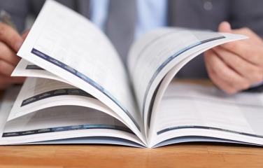 Man reading report