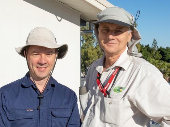 Installation of the UV sensor in Emerald, Queensland