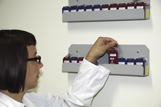 ARPANSA scientist checking TLDs