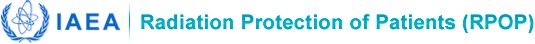 Link to IAEA - Radiation Protection of Patients (RPOP) IAEA Radiation Protection of Patients (RPOP) Logo, with link to website